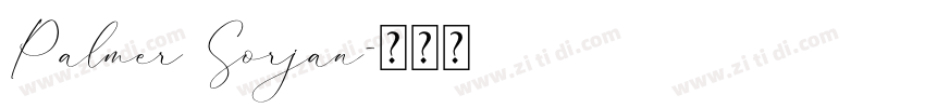 Palmer Sorjan字体转换